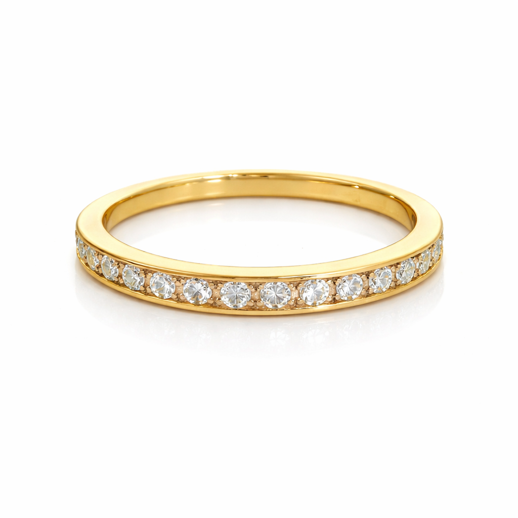 14K Yellow Gold Diamond Half-Eternity Band