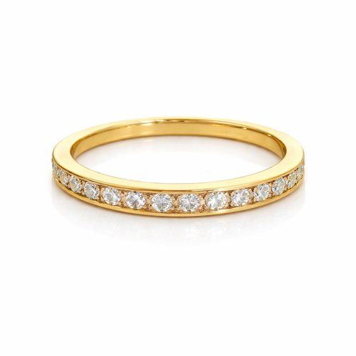 14K Yellow Gold Diamond Half-Eternity Band
