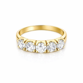 14k Yellow Gold 5 Diamond Ring