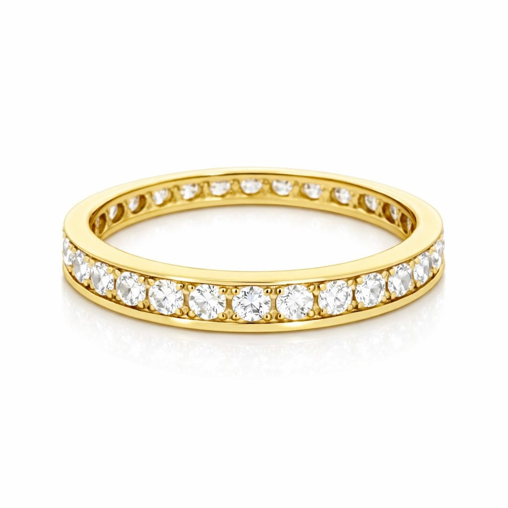 14K Yellow Gold Diamond Eternity Band