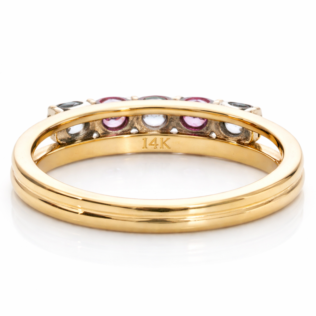 14K Yellow Gold Five-Stone Vintage Ring